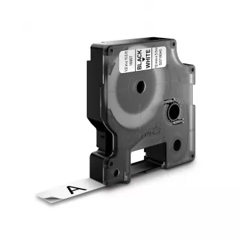 DYMO D1 cinta de etiquetar de nailon S0718050, 19 mm x 3,5 m, negro sobre blanco