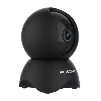 Cámara de seguridad IP Foscam X5, forma de bombilla, 5 MP (2560×1920), Wi-Fi y Ethernet, MicroSD hasta 256 GB, giro/inclinación 360°, zoom digital 6x, visión nocturna 8 m