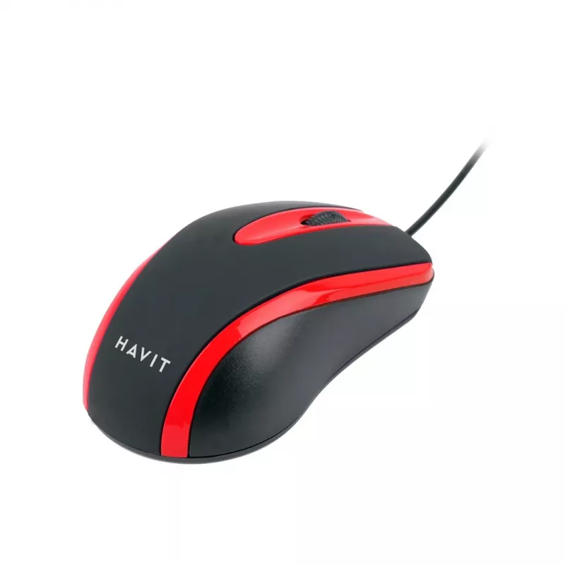 Havit HV-MS753 – ratón de ordenador universal, rojo y negro