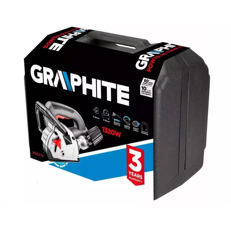 GRAPHITE 59G370 rozadora, 1320 W, disco de 125 mm