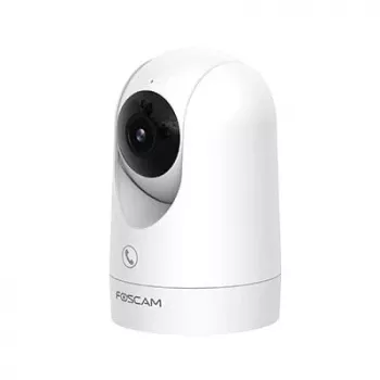 Cámara de vigilancia IP Foscam R8M blanca – 8 MP 4K (3840×2160), lente de cristal de 2,8 mm, 350° horizontal / 150° vertical, Wi-Fi 2,4G/5G, microSD hasta 256GB