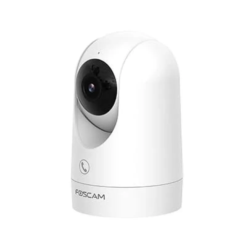 Cámara de vigilancia IP Foscam R8M blanca – 8 MP 4K (3840×2160), lente de cristal de 2,8 mm, 350° horizontal / 150° vertical, Wi-Fi 2,4G/5G, microSD hasta 256GB