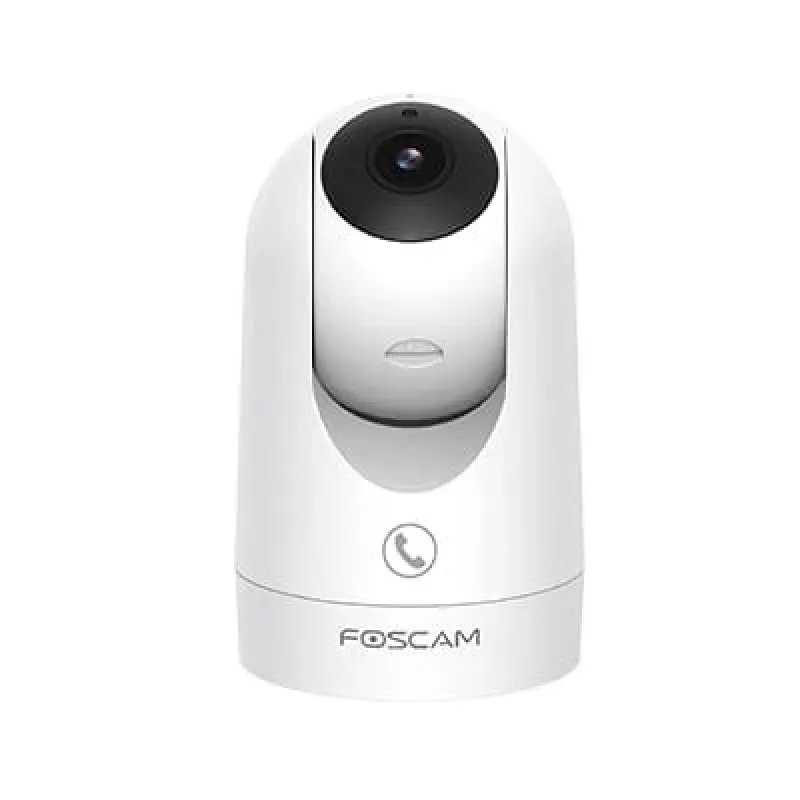 Cámara de vigilancia IP Foscam R8M blanca – 8 MP 4K (3840×2160), lente de cristal de 2,8 mm, 350° horizontal / 150° vertical, Wi-Fi 2,4G/5G, microSD hasta 256GB