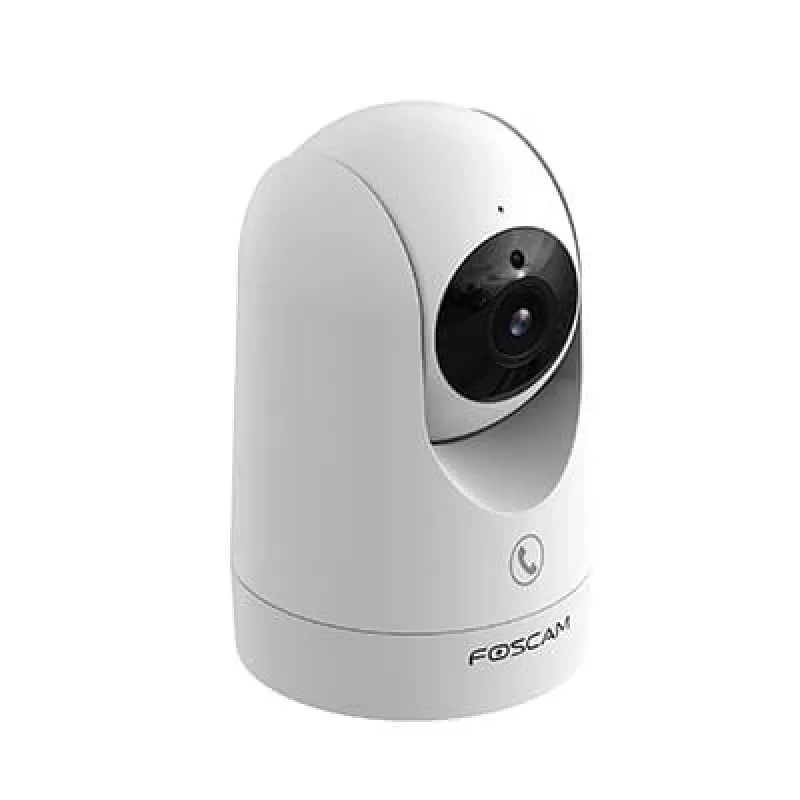 Cámara de vigilancia IP Foscam R8M blanca – 8 MP 4K (3840×2160), lente de cristal de 2,8 mm, 350° horizontal / 150° vertical, Wi-Fi 2,4G/5G, microSD hasta 256GB