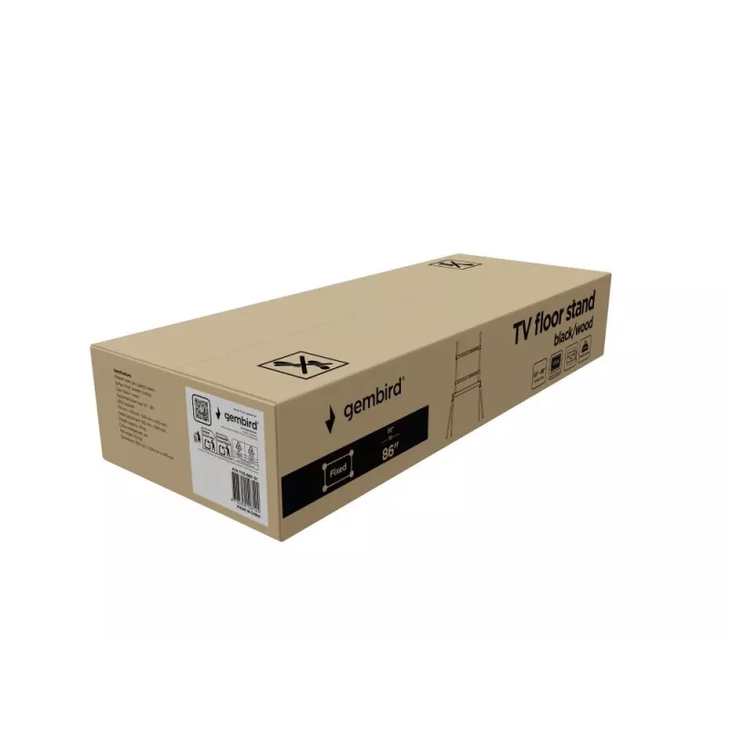 Soporte de suelo para TV 55-86/BLK/WOOD TVS-86F-01-BK Gembird