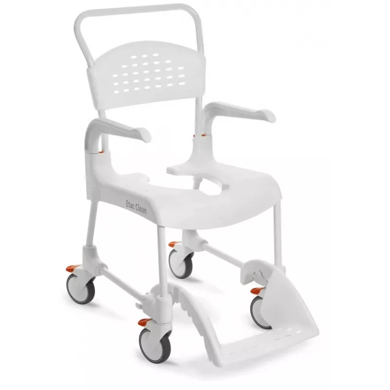 Silla de ruedas medpunkt ETAC Clean 55 cm con 2 frenos y función de inodoro