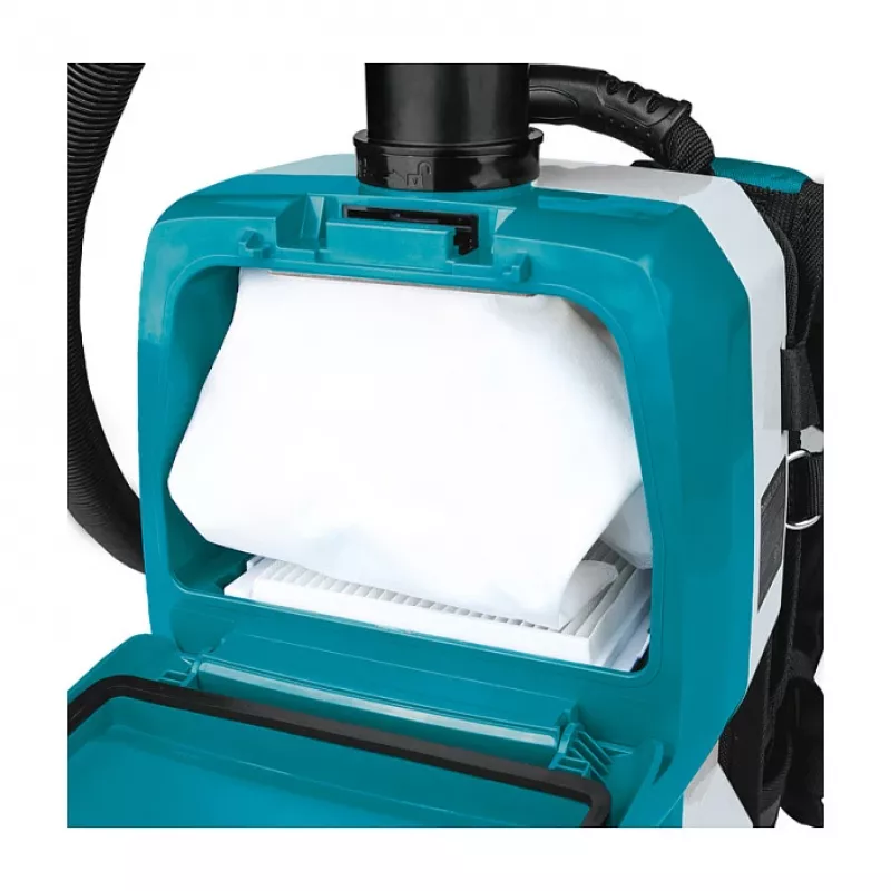 Aspirador de mochila a batería DVC265ZXU azul/negro, sin batería ni cargador