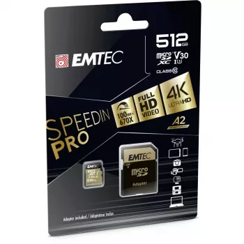 Tarjeta de memoria Emtec 512GB MicroSDXC UHS-I ECMSDM512GXC10SP