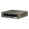 Tenda TEF1105-4-63W Switch de red No gestionado Fast Ethernet (10/100) Power over Ethernet (PoE) Sobremesa/Pared Gris