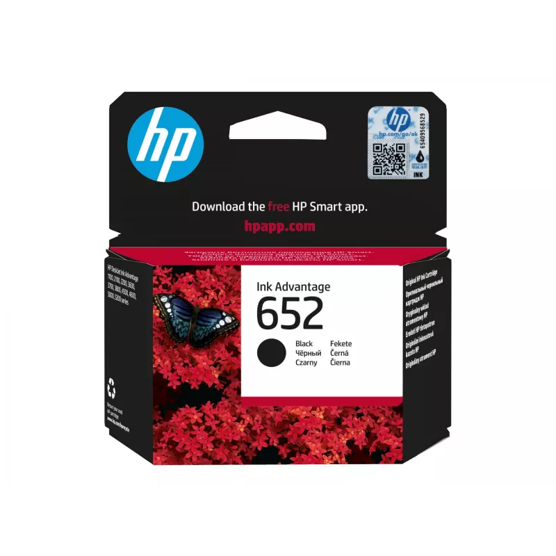 Cartucho original HP 652 negro Ink Advantage