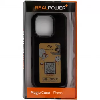 Funda RealPower 504408 para iPhone 16 Pro Max 17,5 cm negra
