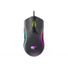 Ratón gaming Havit MS1038 negro ambidiestro USB 8000 DPI 7 botones