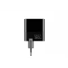 Cargador HAVIT UCLE001 EU GaN de tres puertos 30 W negro — cargador USB compacto con 3 conexiones