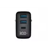 Cargador HAVIT UCLE001 EU GaN de tres puertos 30 W negro — cargador USB compacto con 3 conexiones