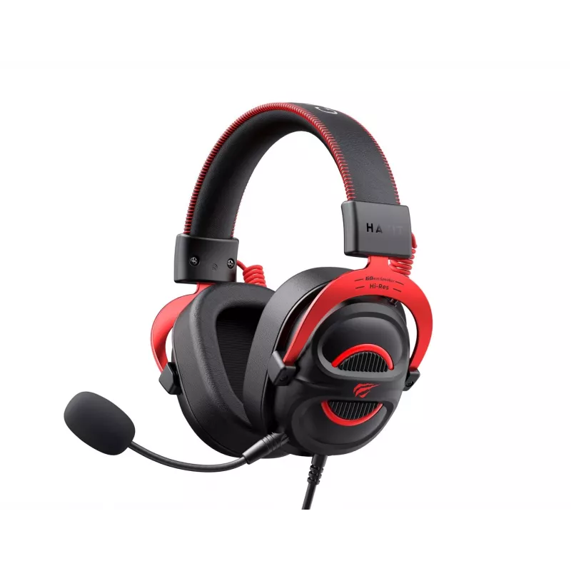 Auriculares Havit H2002E Pro con cable gaming negro rojo