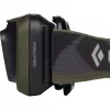 Black Diamond Spot 400 negro, linterna frontal con banda frontal color oliva