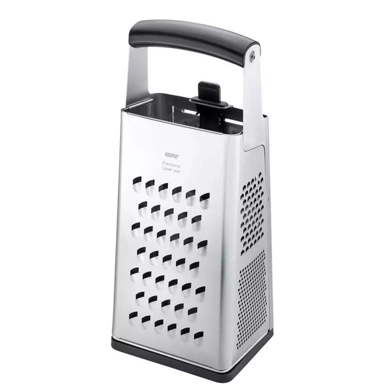 Rallador de caja GEFU 10761 negro plata acero inoxidable