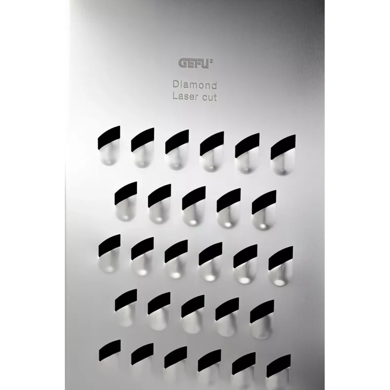 Rallador de caja GEFU 10761 negro plata acero inoxidable