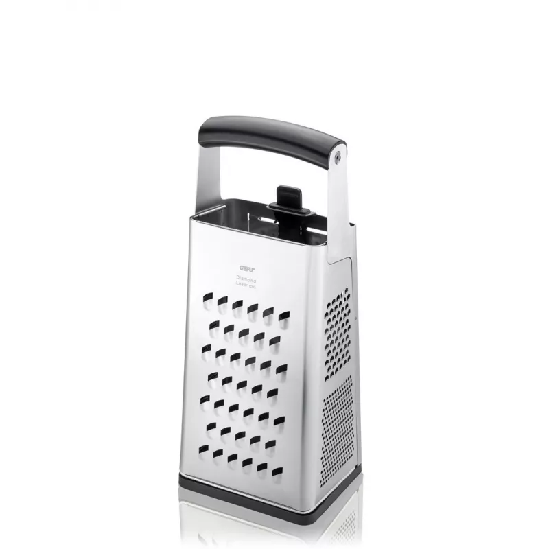 Rallador de caja GEFU 10761 negro plata acero inoxidable
