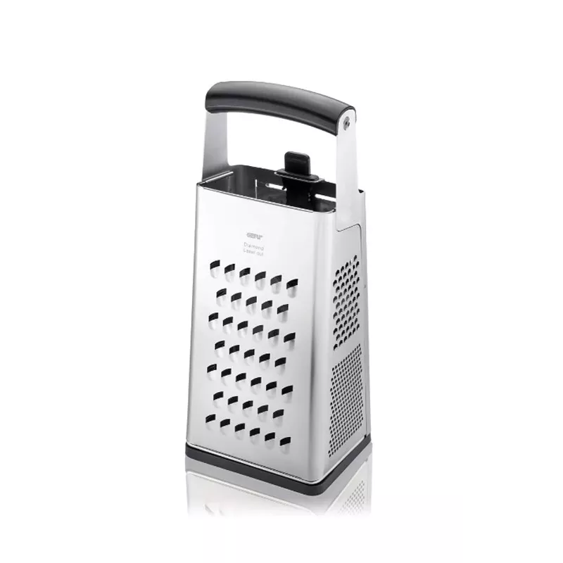 Rallador de caja GEFU 10761 negro plata acero inoxidable