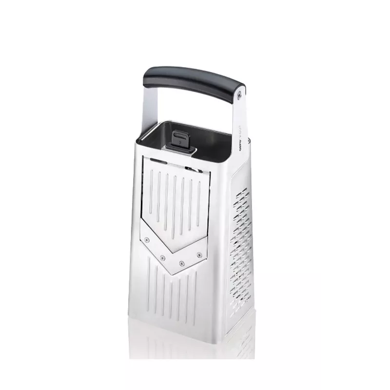 Rallador de caja GEFU 10761 negro plata acero inoxidable