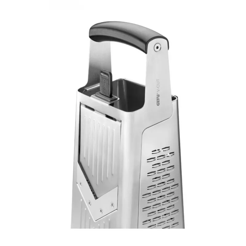 Rallador de caja GEFU 10761 negro plata acero inoxidable
