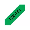 Brother TZe 751 - cinta laminada - negro sobre verde - rollo (2,4 cm x 8 m) - 1 rollo(s) - para P-Touch PT-2420, 2430, 2450, 2460, 2470, 2480, 2700, 2