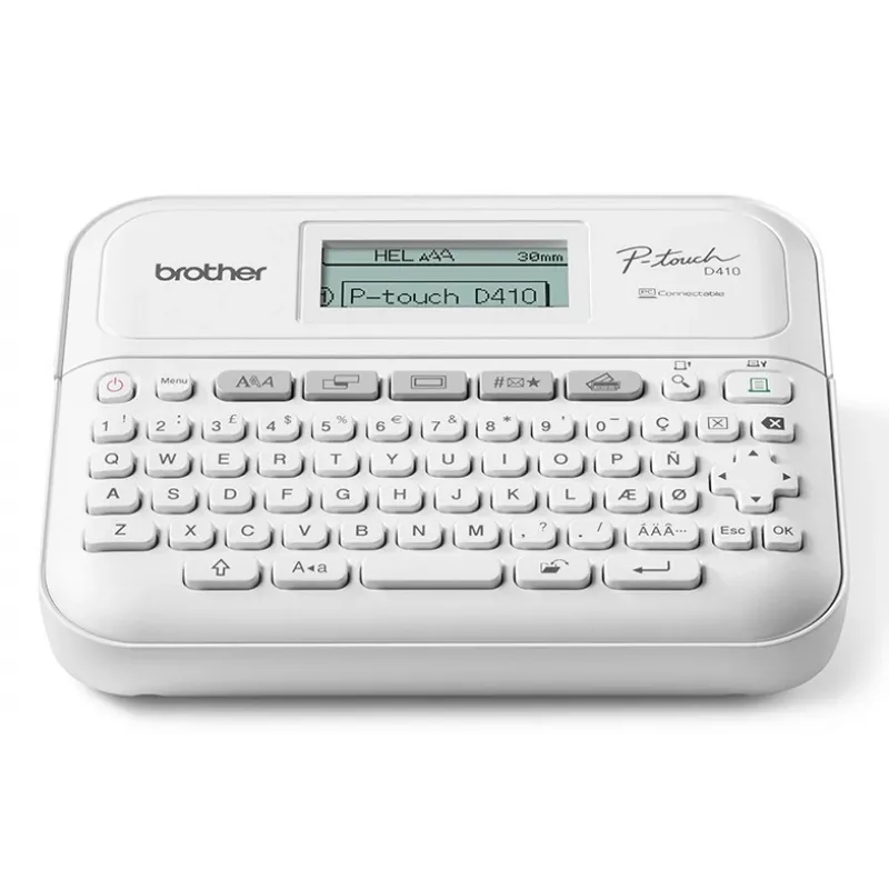 Brother PT-D410VP impresora de etiquetas ZINK (Zero-Ink) 180 x 180 DPI con cable TZe QWERTZ