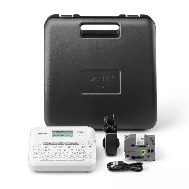 Brother PT-D410VP impresora de etiquetas ZINK (Zero-Ink) 180 x 180 DPI con cable TZe QWERTZ
