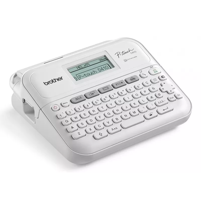 Brother PT-D410VP impresora de etiquetas ZINK (Zero-Ink) 180 x 180 DPI con cable TZe QWERTZ
