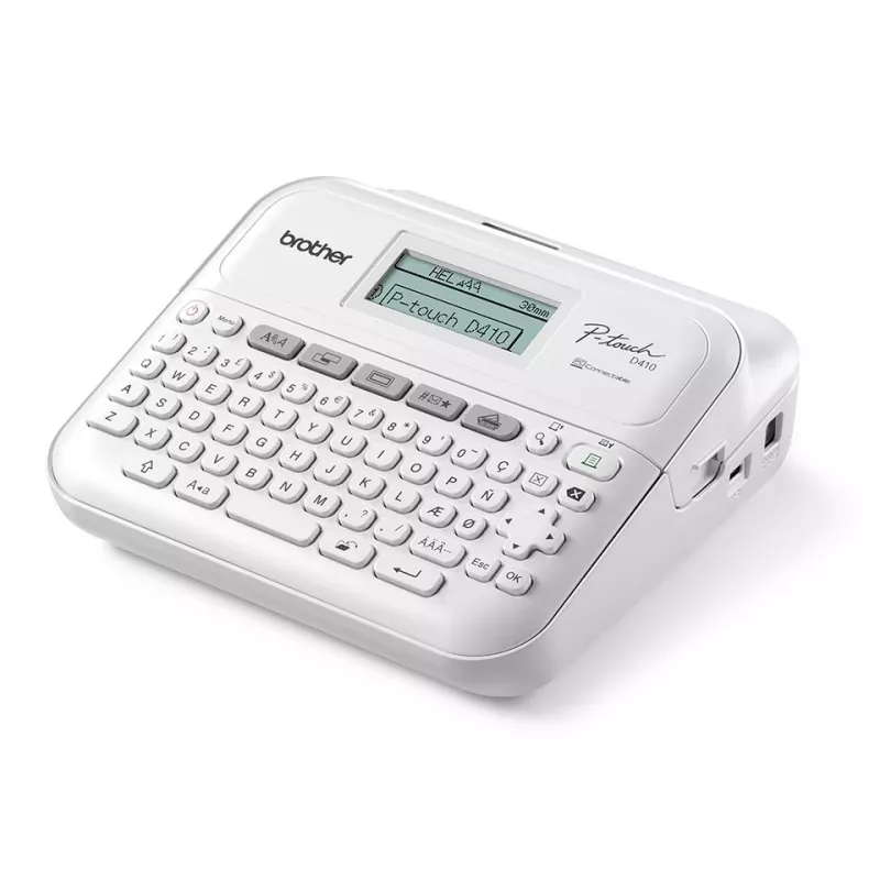 Brother PT-D410VP impresora de etiquetas ZINK (Zero-Ink) 180 x 180 DPI con cable TZe QWERTZ