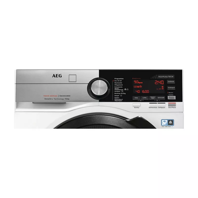 Lavadora-secadora AEG L9WEF80690 carga frontal independiente 6 kg lavado y secado, 1551 rpm, bomba de calor, blanca