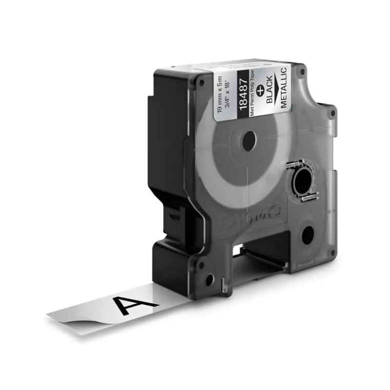 DYMO 19 mm RHINO Permanent Polyester - Negro sobre gris - Poliéster - D1 - Bélgica - Caja (S0718200)