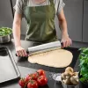 Rodillo de cocina GEFU 14631 acero inoxidable superficie lisa 70 mm