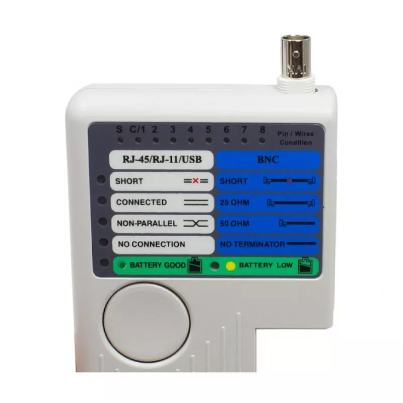 Alcasa GC-N0097 comprobador de cables de red UTP/STP comprobador de cables Gris (GC-N0097)