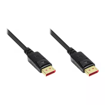 Cable de conexión DisplayPort 1.4, 8K / UHD-2 @60Hz, contactos dorados, CU, negro, 2m, Good Connections® (4814-020S)