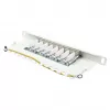 Patch panel 25,40cm (10) Cat. 6, 8 puertos, 0,5 U, STP blindado, apertura sin herramientas, blanco puro (RAL9010), Good (GC-N0125)