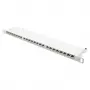 Patch panel 48,30cm (19) Cat. 6A, 24 puertos, 0,5 U, STP blindado, apertura sin herramientas, blanco puro (RAL9010), Go (GC-N0143)