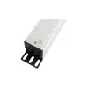 Regleta de enchufes 48,30cm (19), 1HE, conector macho Schutzkontakt a 8x conector hembra Schutzkontakt, ÜSS, interruptor, perfil de aluminio, Good Connections® (GC-N0087)