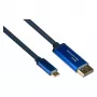 Alcasa 4812-CSF015B Cable adaptador USB-C a DisplayPort de 1,5 m, conector macho - conector macho, recto (4812-CSF015B)