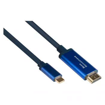 Good Connections GC 4520-CSF010B - Cable adaptador USB C> HDMI, 4K@60Hz, flexible, 1,0 m - Digital/Datos - Digital/Pantalla/Vídeo