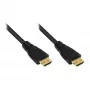 Cable HDMI® de alta velocidad con Ethernet, 4K*2K, conectores y contactos de cobre chapados en oro 24K, incl. protección de bloqueo, OFC, negro, 10 m, Good Connections (