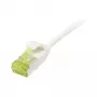 Cable de red RJ45, CAT6A 500 MHz, 10 m, blanco, U/FTP, slimline redondo d=3,8 mm, TPE/LSZH (Superflex), AWG32, con cable Cat.7, Synergy 21 (S217329V3)