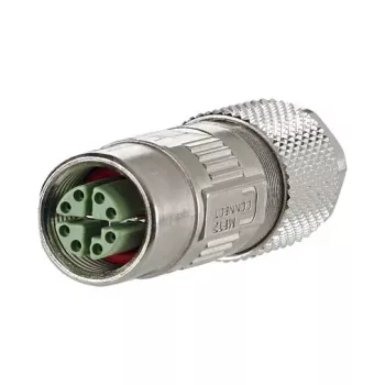 METZ CONNECT MMF881A315. Conector macho: M12, color del producto: plata, estándar de cable: Cat6a (MMF881A315)