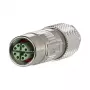 METZ CONNECT MMF881A315. Conector macho: M12, color del producto: plata, estándar de cable: Cat6a (MMF881A315)