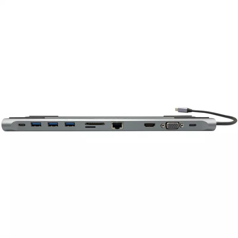 LC-Power LC-HUB-C-MULTI-8 USB-C a 3xUSB-A/2xUSB-C/HDMI/VGA/MicroSD/SD/RJ45/Audio