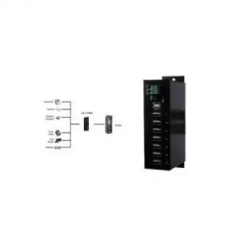 Hub USB EXSYS 7 puertos 480 Mbit/s negro