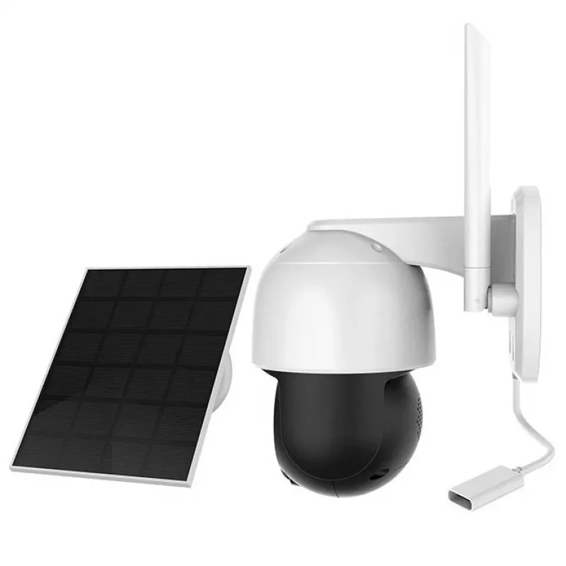 Cámara de seguridad IP Foscam B4 domo 4 MP (2560×1440), Wi-Fi 2,4 GHz, IP65, solar + batería 5000 mAh, giro 355°, inclinación 90°