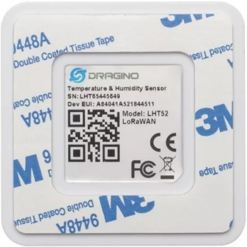 Sensor de temperatura y humedad DRAGINO LHT52-EU868 LoRaWAN EU868, a batería, vigilancia exterior/interior