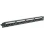 Panel de parcheo - montaje en rack - CAT 6a - UTP - RJ-45 X 24 - negro - 48,3 cm (1